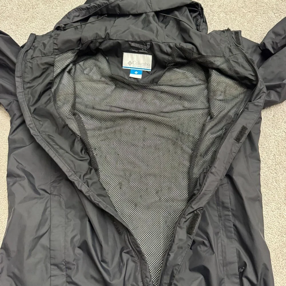 Columbia Waterlight II Omni-Tech Waterproof Windbreaker Jacket Mens Small Black